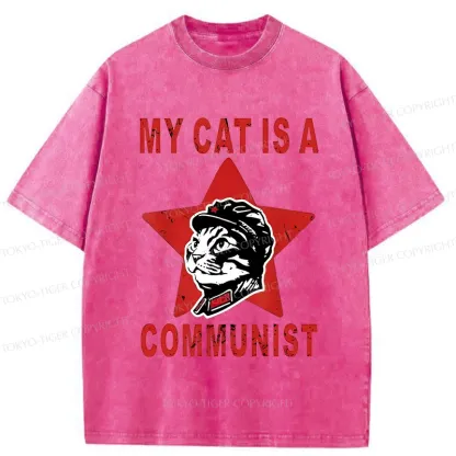 Tokyo-Tiger Funny Cat-ism Washed T-Shirt