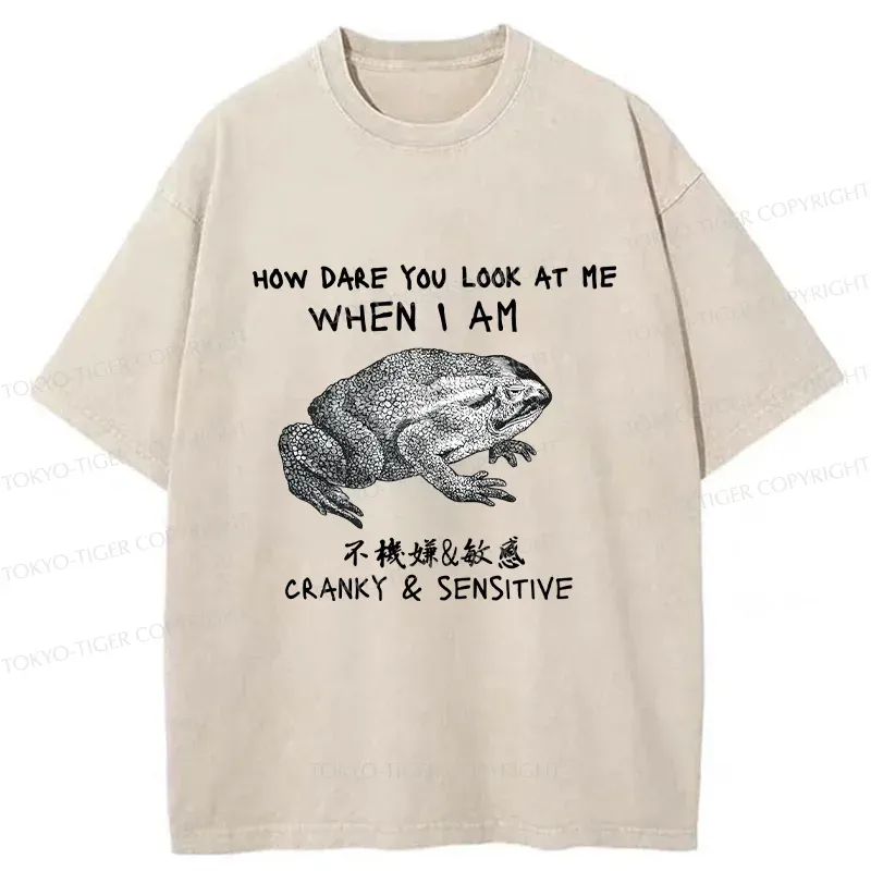 Tokyo-Tiger Frog That Can't Look Straight Washed T-Shirt