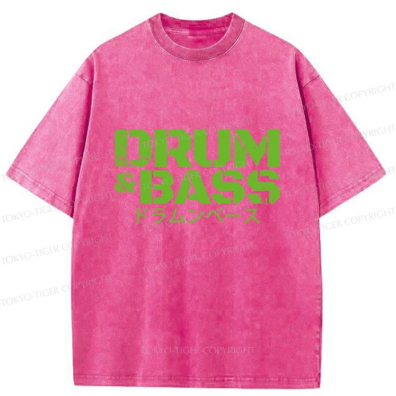 Tokyo-Tiger Drum And Bass Kanji Washed T-Shirt