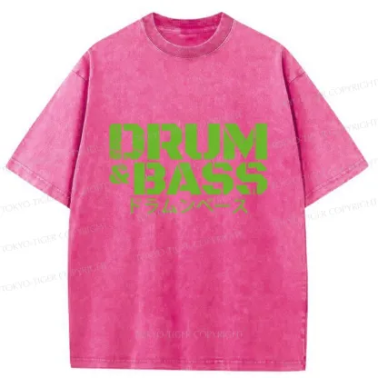 Tokyo-Tiger Drum And Bass Kanji Washed T-Shirt