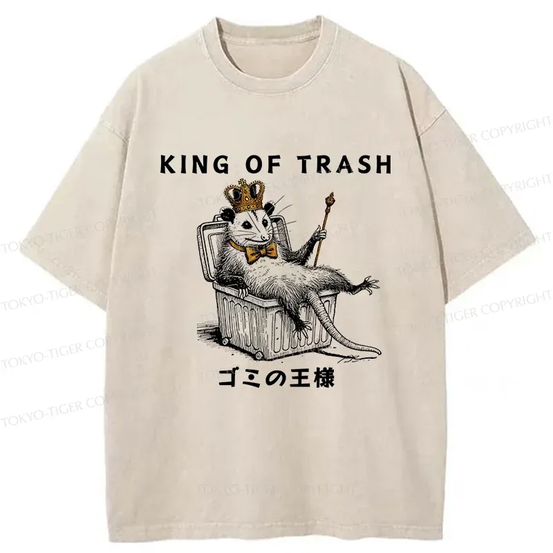 Tokyo-Tiger Heartbeat Rhythm Washed T-Shirt Sale