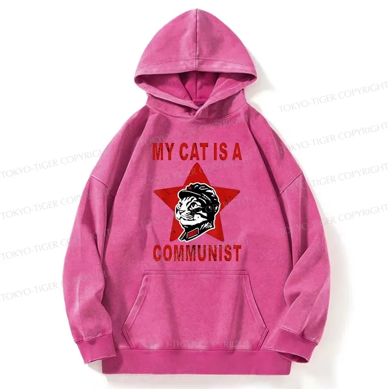 Tokyo-Tiger Funny Cat-ism Washed Hoodie