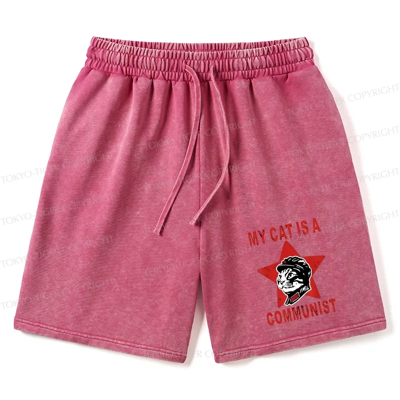 Tokyo-Tiger Funny Cat-ism Washed Shorts