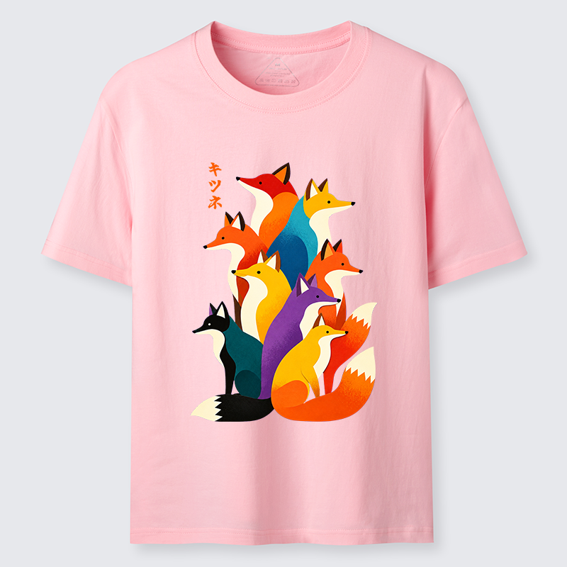 Tokyo-Tiger Colorful Fox Crew Classic T-Shirt