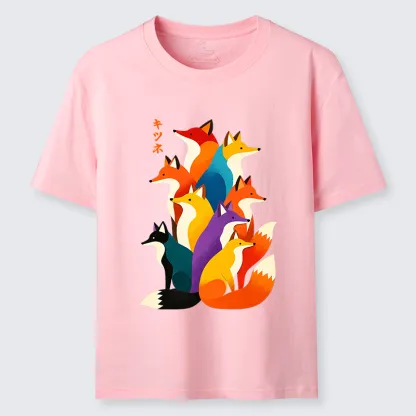 Tokyo-Tiger Colorful Fox Crew Classic T-Shirt