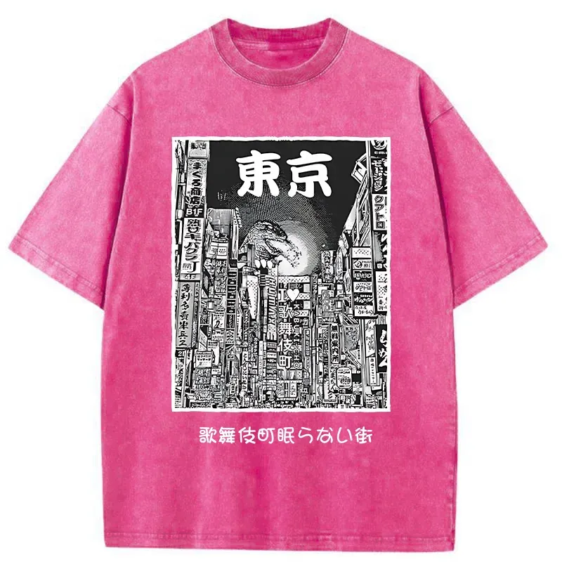 Tokyo-Tiger Tokyo Neighborhoods Washed T-Shirt