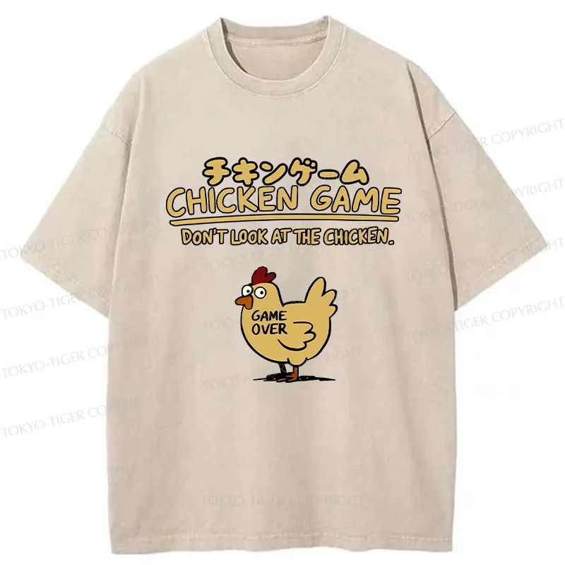 Tokyo-Tiger Don't Look At The Chicken Washed T-Shirt