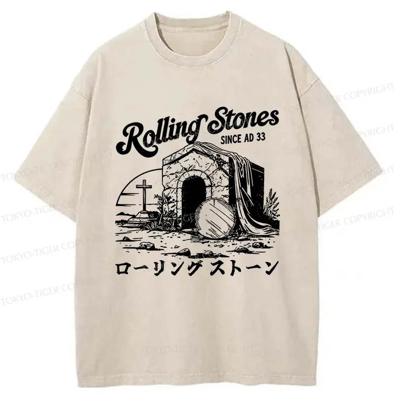 Tokyo-Tiger Heartbeat Rhythm Washed T-Shirt Sale