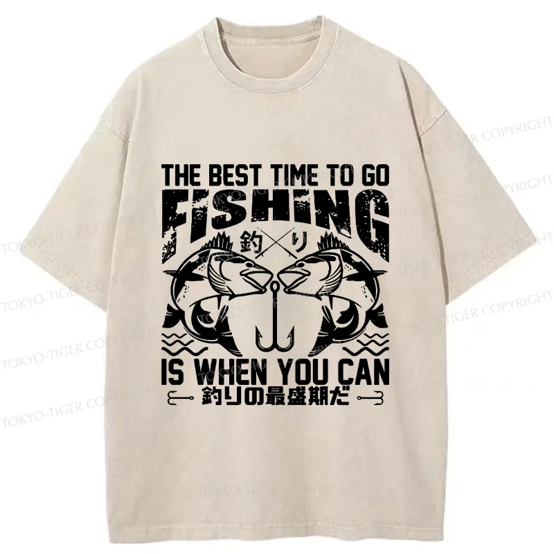 Tokyo-Tiger Peak Fishing Season Washed T-Shirt