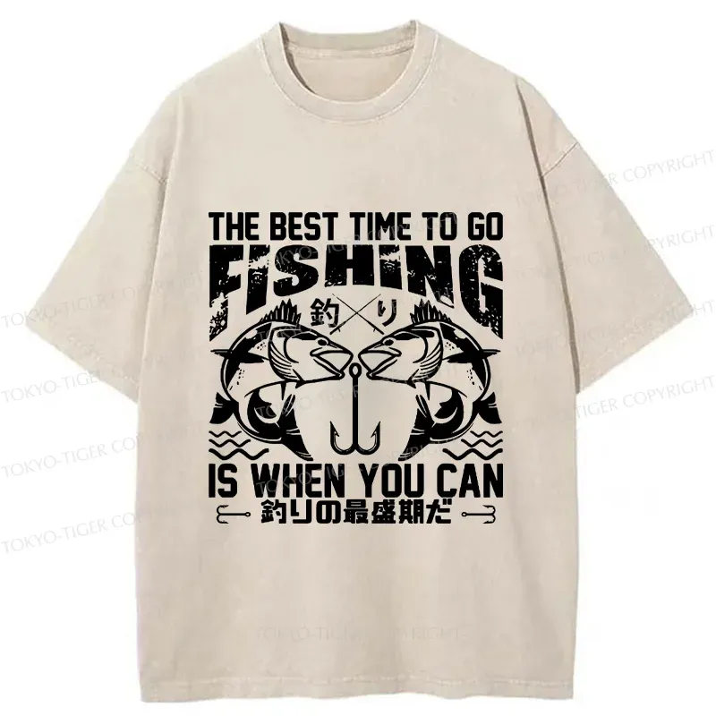 Tokyo-Tiger Peak Fishing Season Washed T-Shirt