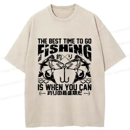 Tokyo-Tiger Peak Fishing Season Washed T-Shirt