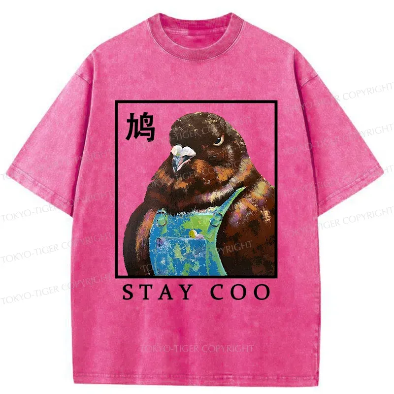 Tokyo-Tiger Keep Cool Pigeon Washed T-Shirt