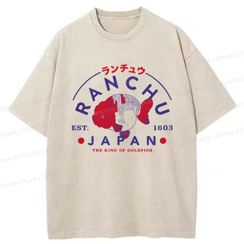 Tokyo-Tiger Japanese Goldfish Washed T-Shirt