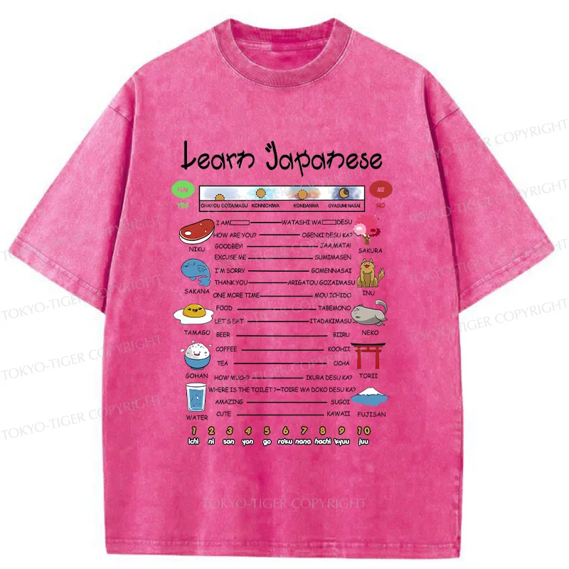 Tokyo-Tiger Japanese Culture Catalog Washed T-Shirt