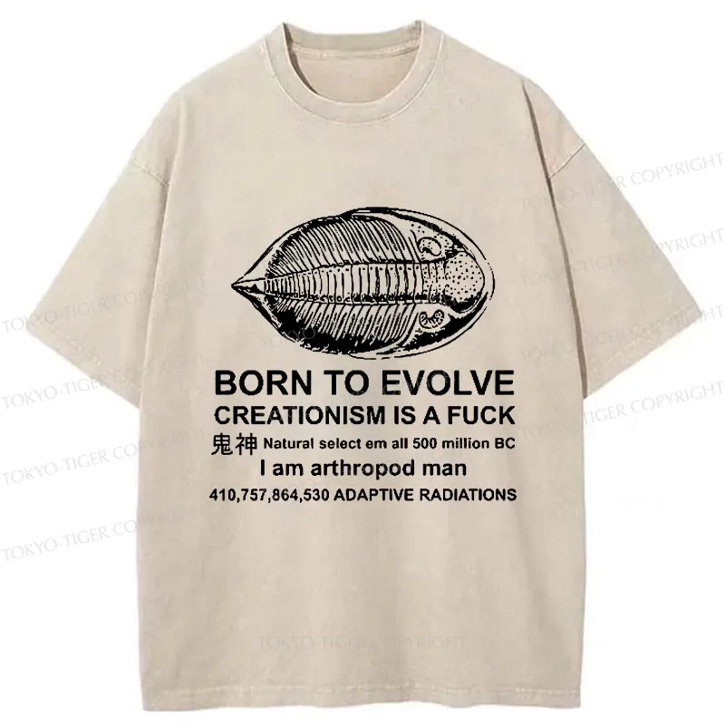 Tokyo-Tiger Born To Evolve Washed T-Shirt