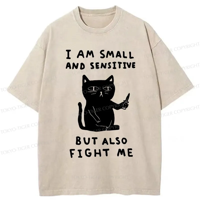 Tokyo-Tiger I Am Small And Sensitive Washed T-Shirt