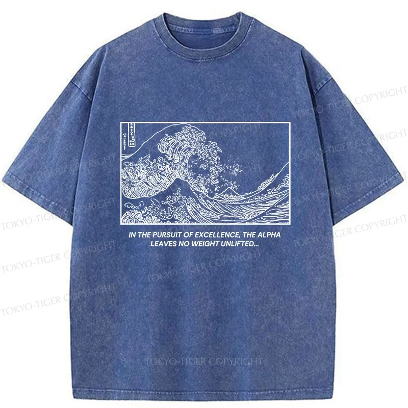 Tokyo-Tiger Great Wave Washed T-Shirt