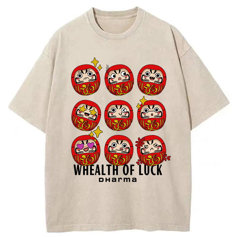 Tokyo-Tiger Whealth Of Luck Washed T-Shirt