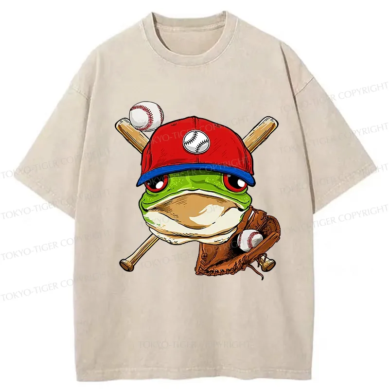 Tokyo-Tiger Baseball Frog Washed T-Shirt