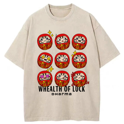 Tokyo-Tiger Whealth Of Luck Washed T-Shirt