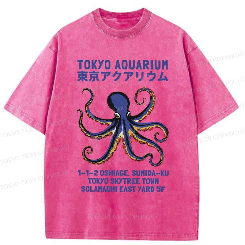 Tokyo-Tiger Tokyo Aquarium Washed T-Shirt