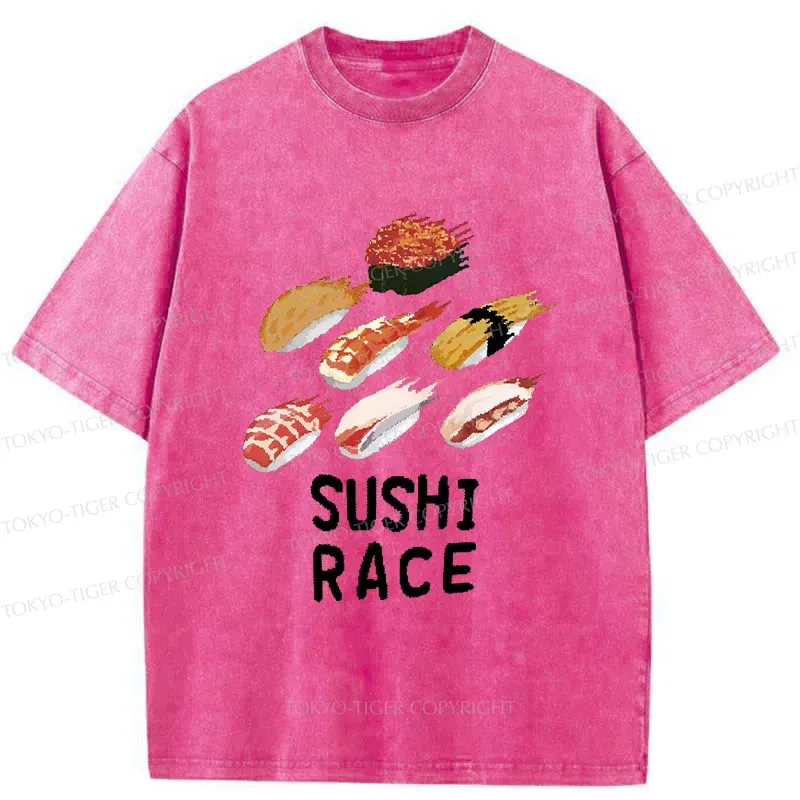 Tokyo-Tiger Sushi Competition Washed T-Shirt