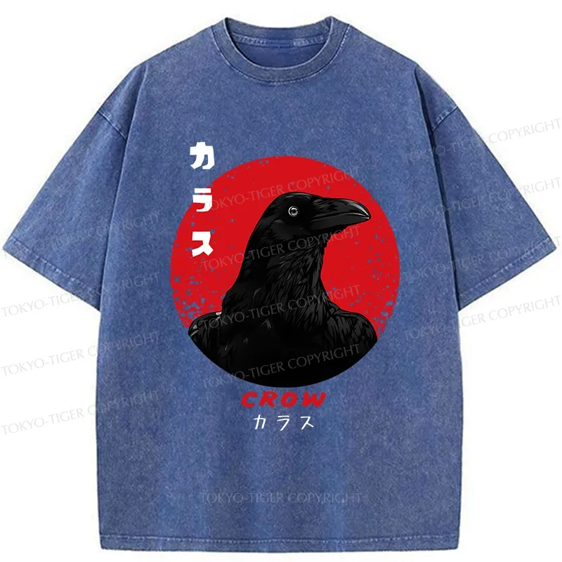 Tokyo-Tiger Mysterious Crow Washed T-Shirt