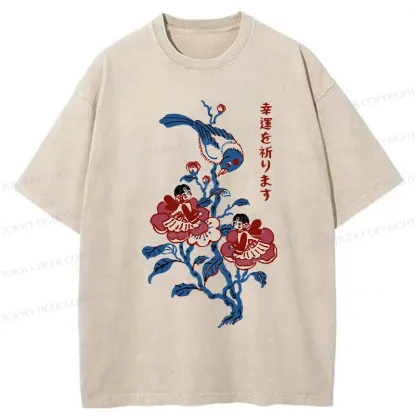 Tokyo-Tiger Best Of Luck Washed T-Shirt