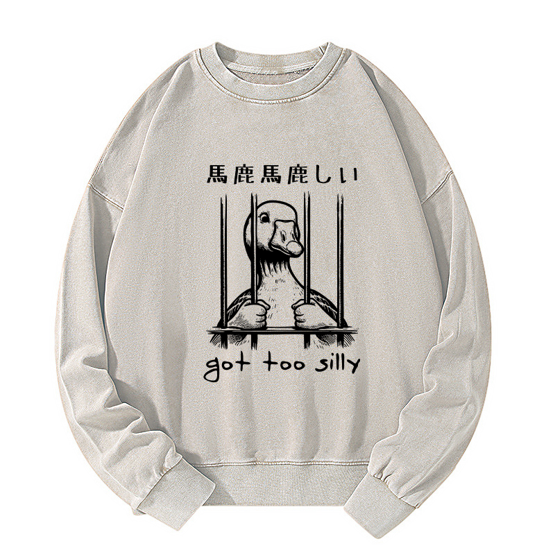 Tokyo-Tiger Got Too Silly Washed Sweatshirt Sale