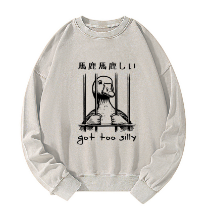 Tokyo-Tiger Got Too Silly Washed Sweatshirt