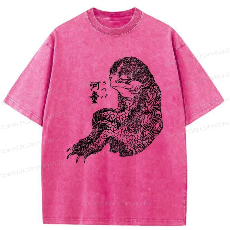Tokyo-Tiger Sinuous Snake Washed T-Shirt Sale