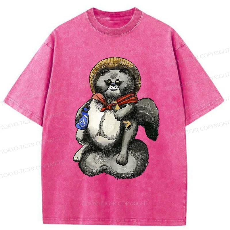 Tokyo-Tiger Japanese Mascot Washed T-Shirt