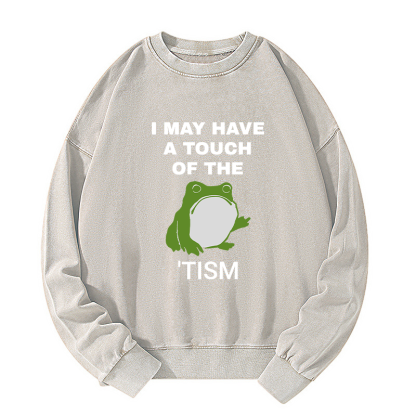 Tokyo-Tiger Funny Frog Flipping The Bird Washed Sweatshirt