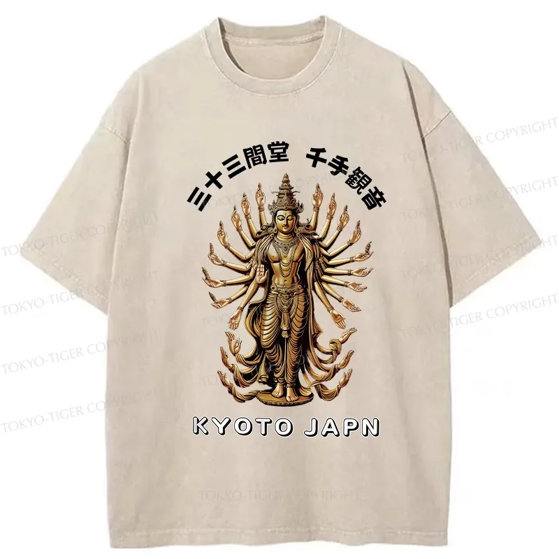Tokyo-Tiger Senju Kannon Washed T-Shirt
