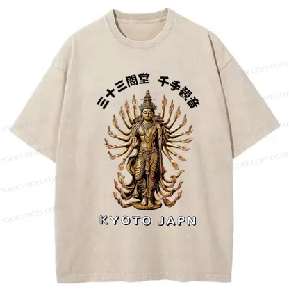 Tokyo-Tiger Senju Kannon Washed T-Shirt