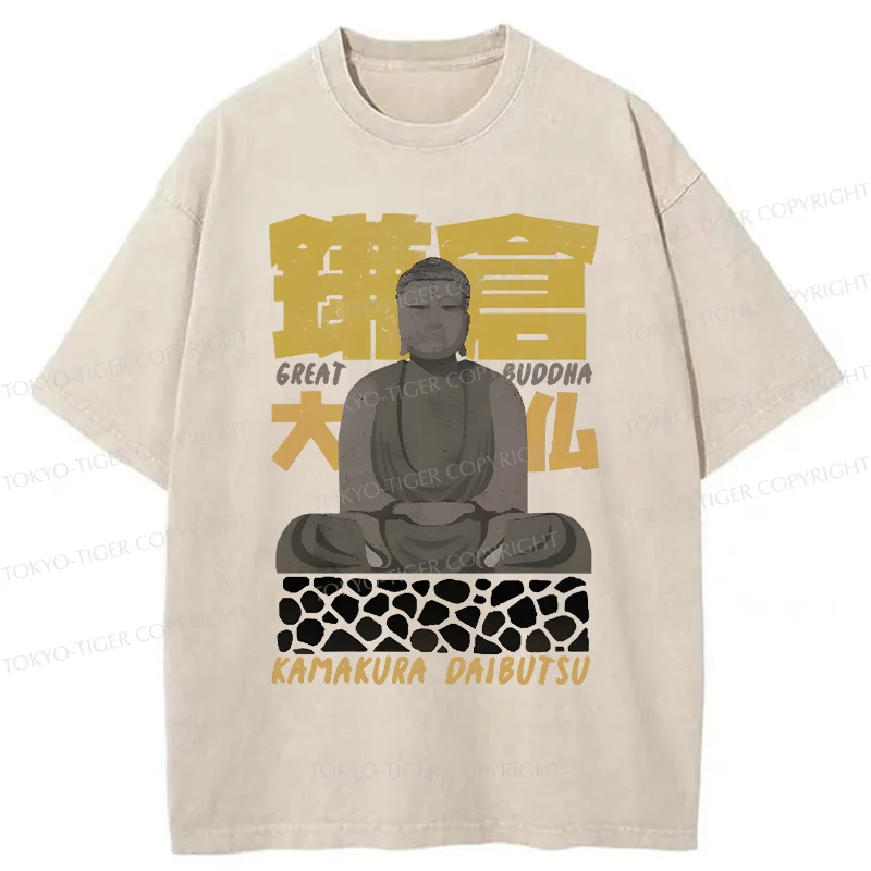 Tokyo-Tiger Kamakura Daibutsu Washed T-Shirt