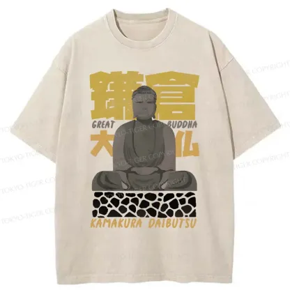 Tokyo-Tiger Kamakura Daibutsu Washed T-Shirt