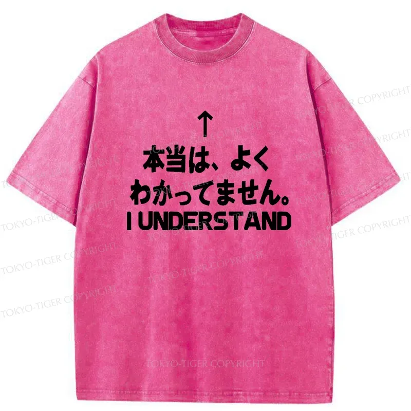 Tokyo-Tiger Actually I Don't Really Understand Washed T-Shirt