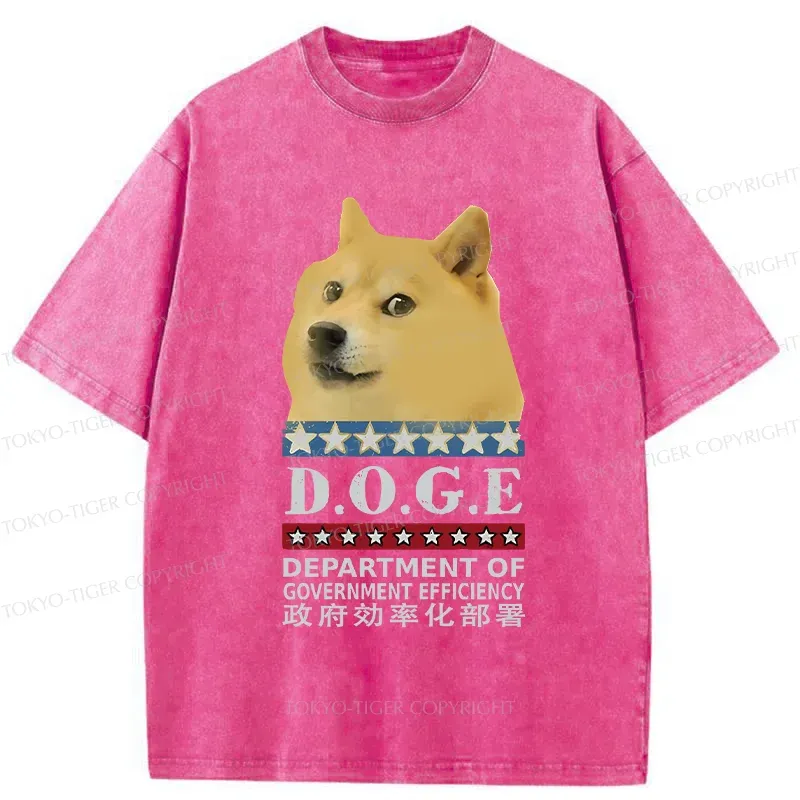 Tokyo-Tiger D O G E Dog Washed T-Shirt