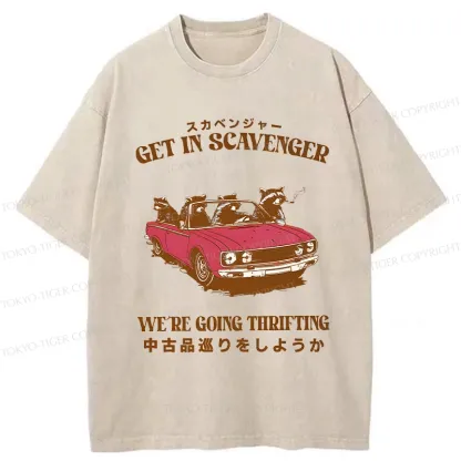 Tokyo-Tiger Get In Scavenger Washed T-Shirt