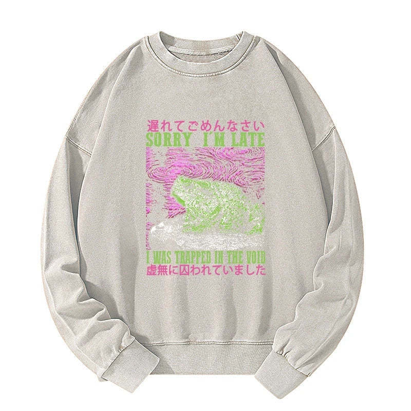 Tokyo-Tiger A Frog In Distress Japanese Washed Sweatshirt