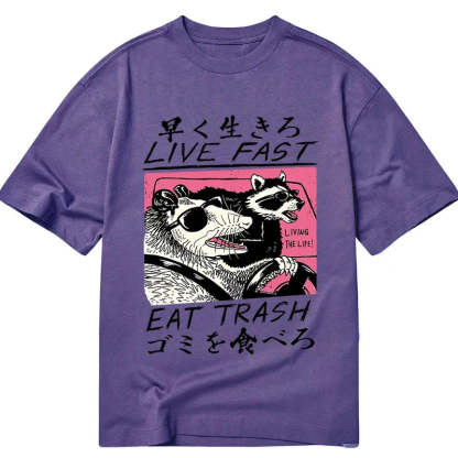 Tokyo-Tiger Live Fast Eat Trash Classic T-Shirt