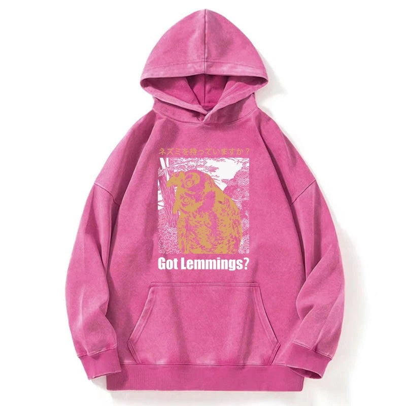 Tokyo-Tiger Do You Have Lemmings Japanese Washed Hoodie