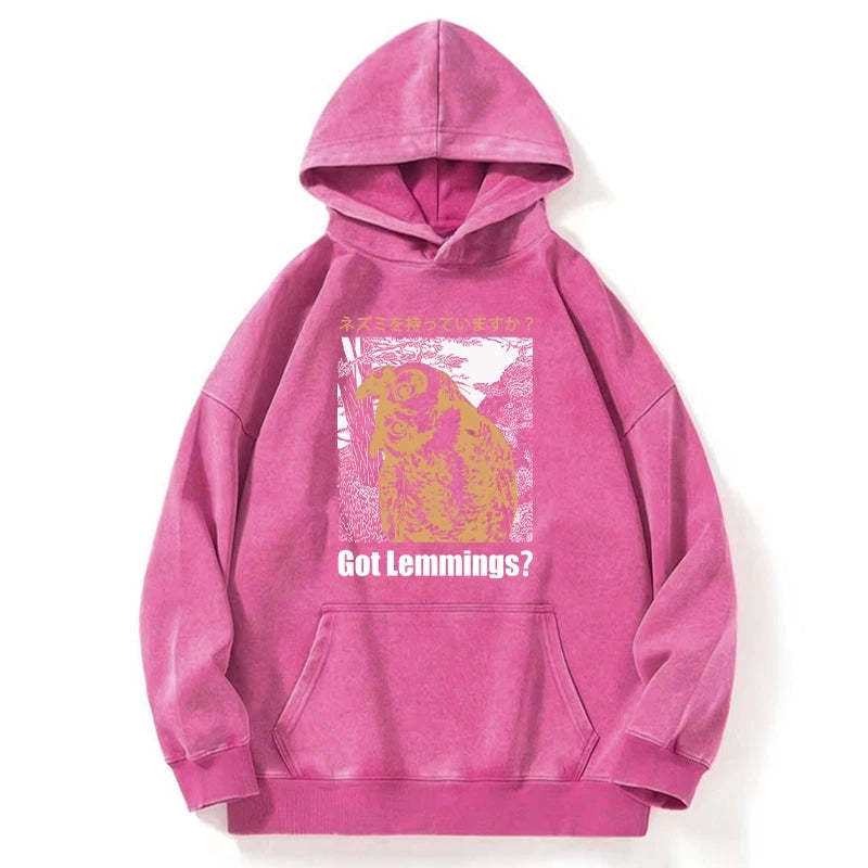 Tokyo-Tiger Do You Have Lemmings Japanese Washed Hoodie