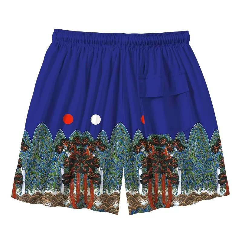 Tokyo-Tiger Abstract Art Mask Aloha Mens Swim Trunks