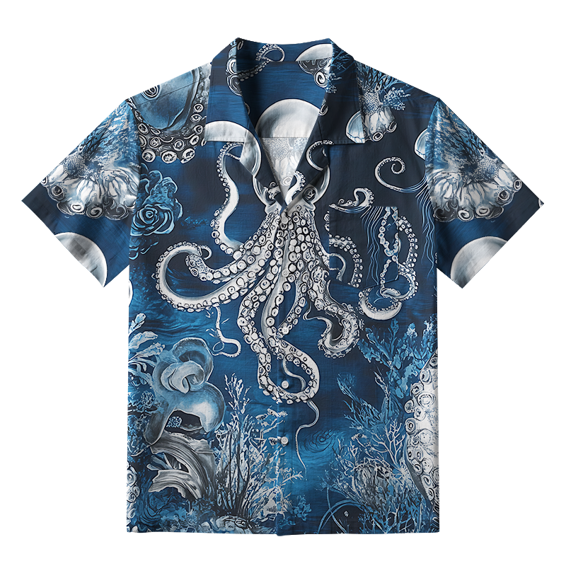 Tokyo-Tiger Deep Sea Octopus Aloha Hawaiian Shirt