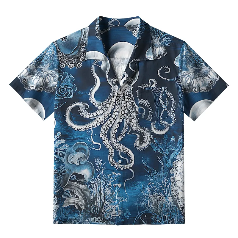 Tokyo-Tiger Deep Sea Octopus Aloha Hawaiian Shirt Sale