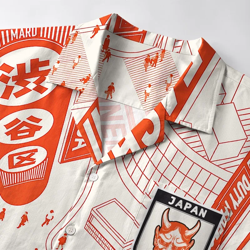 Tokyo-Tiger Shibuya Crossing Aloha Hawaiian Shirt