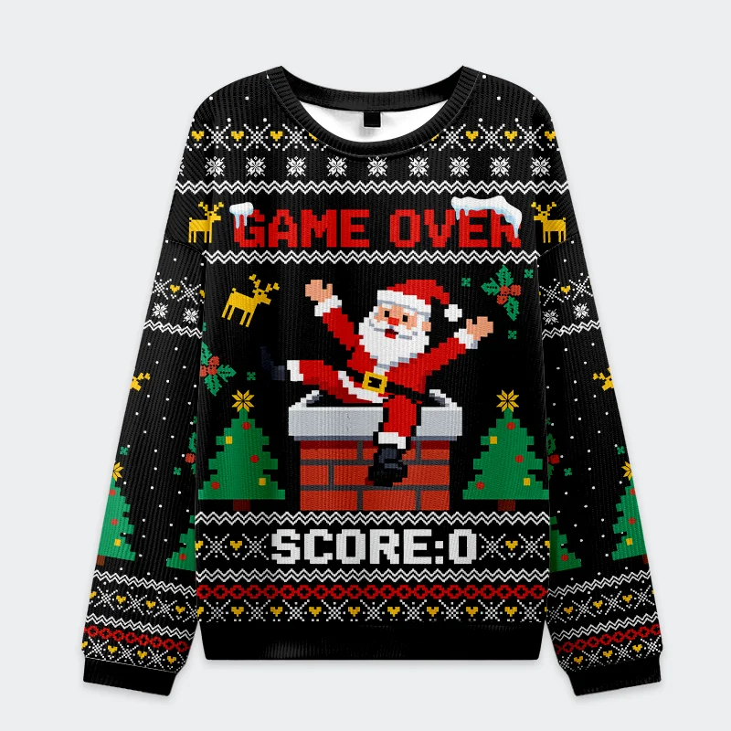 Tokyo-Tiger Santa Claus Fell Into The Chimney Christmas Ugly Sweatshirt