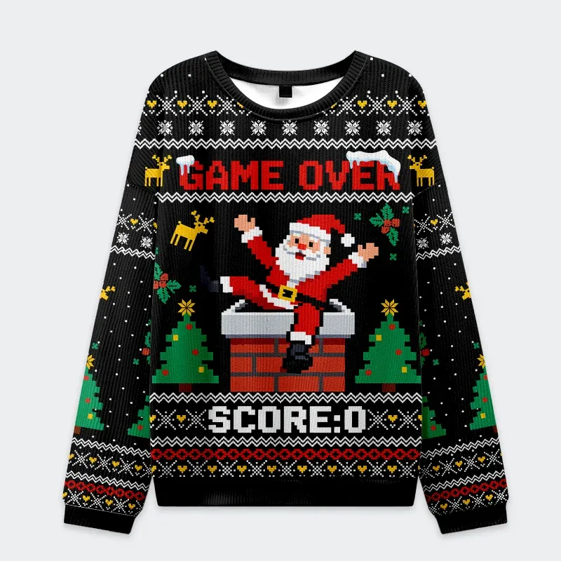 Tokyo-Tiger Santa Claus Fell Into The Chimney Christmas Ugly Sweatshirt